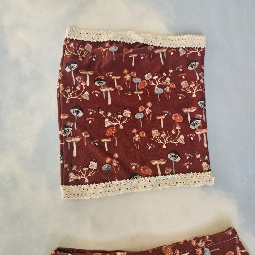 Mushroom Mini Skirt Set Tube Top & Skirt Bundle Outfit Bundle - Picture 7 of 8